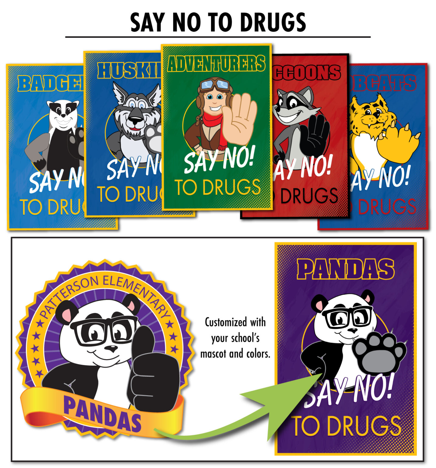 say-no-to-drugs-posters-shop-mascot-junction